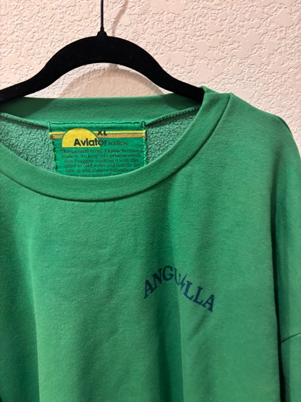 AVIATOR NATION YPO 24 RELAXED CREW SWEATSHIRT KELLY GREEN XL - Picture 4 of 4